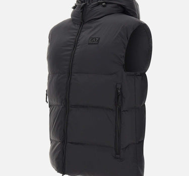 EA7 Smanicato imbottito con cappuccio BLACK Uomo 