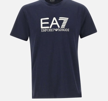 EA7 T-shirt "Visibility" in jersey stretch di cotone BLUE Uomo 