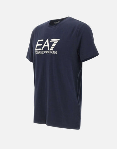 EA7 T-shirt "Visibility" in jersey stretch di cotone BLUE Uomo 