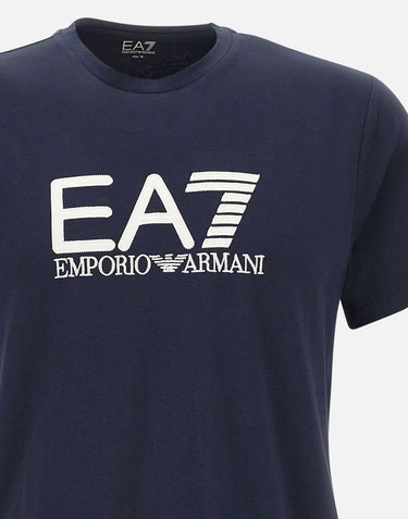 EA7 T-shirt "Visibility" in jersey stretch di cotone BLUE Uomo 