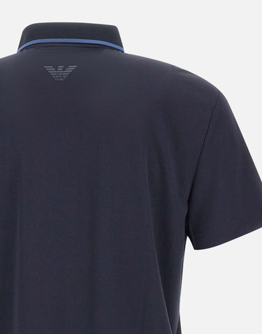 EA7 Polo golf Pro in tessuto tecnico Ventus7 BLUE Uomo 