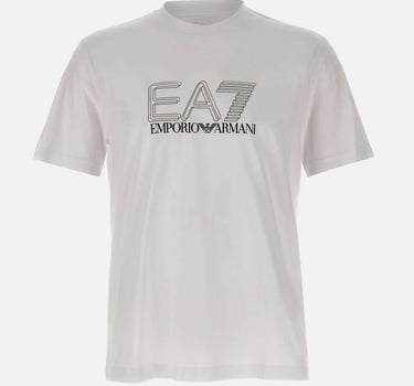 EA7 T-shirt "Visibility" in jersey di cotone WHITE Uomo 