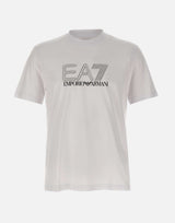 EA7 T-shirt "Visibility" in jersey di cotone WHITE Uomo 