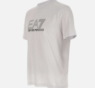 EA7 T-shirt "Visibility" in jersey di cotone WHITE Uomo 