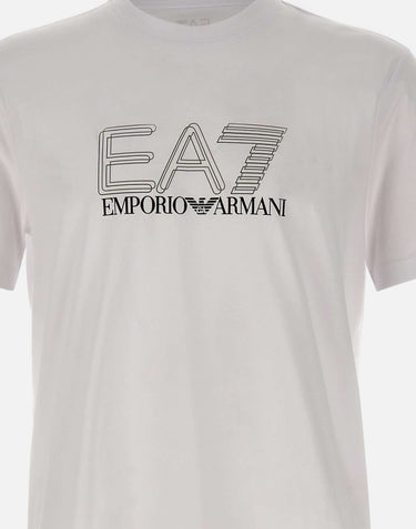 EA7 T-shirt "Visibility" in jersey di cotone WHITE Uomo 