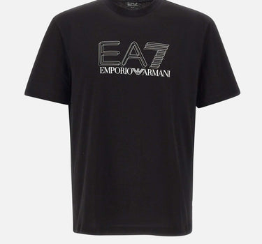 EA7 T-shirt "Visibility" in jersey di cotone BLACK Uomo 
