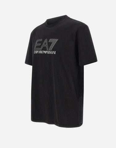 EA7 T-shirt "Visibility" in jersey di cotone BLACK Uomo 