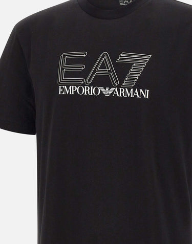 EA7 T-shirt "Visibility" in jersey di cotone BLACK Uomo 