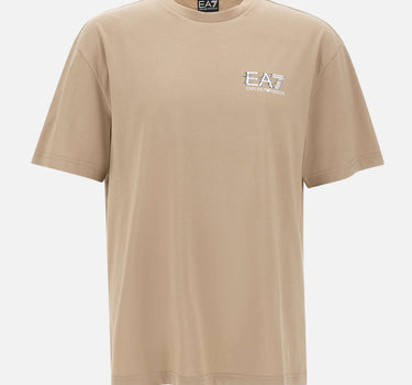 EA7 T-shirt "Visibility" in jersey di cotone BEIGE Uomo 