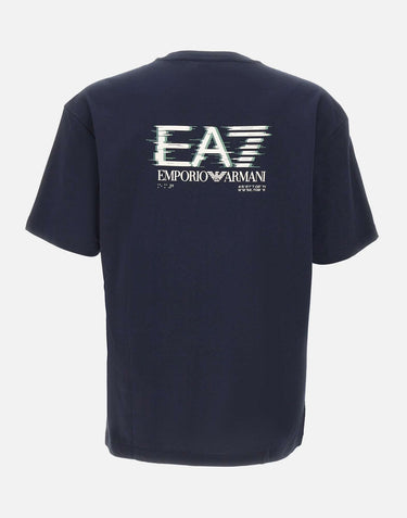 EA7 T-shirt "Visibility" in jersey di cotone BLUE Uomo 