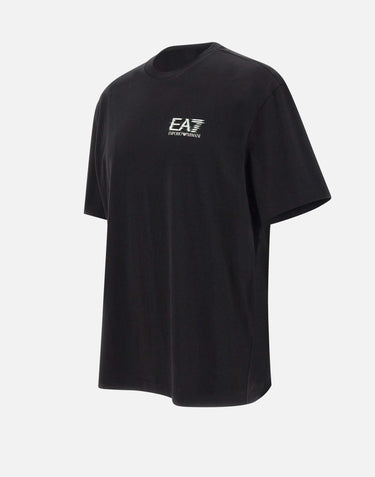 EA7 T-shirt "Visibility" in jersey di cotone BLACK Uomo 