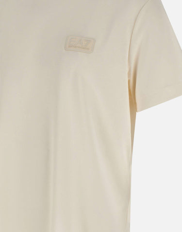 EA7 T-shirt "Lux Identity" in misto modal WHITE Uomo 