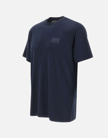 EA7 T-shirt "Lux Identity" in misto modal BLUE Uomo 