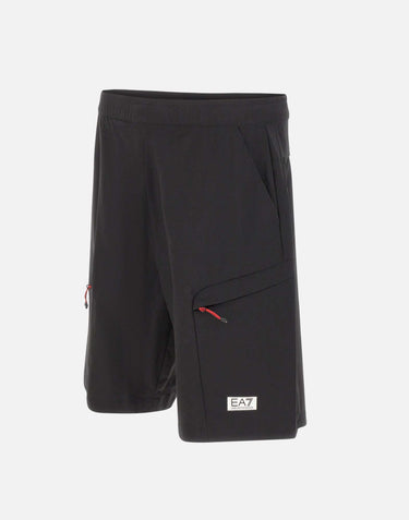 EA7 Bermuda "Cargo Dynamic Athlete" in tessuto tecnico Ventus7 BLACK Uomo 