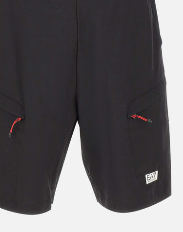 EA7 Bermuda "Cargo Dynamic Athlete" in tessuto tecnico Ventus7 BLACK Uomo 