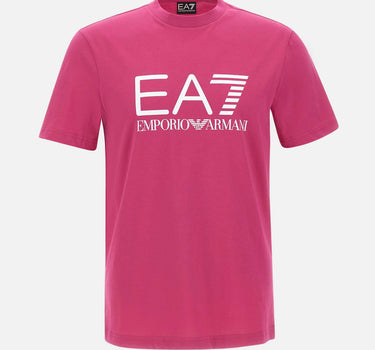 EA7 T-shirt "Core Identity" in morbido jersey di cotone Pink Uomo 