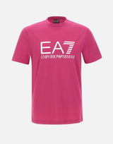 EA7 T-shirt "Core Identity" in morbido jersey di cotone Pink Uomo 