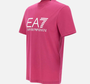 EA7 T-shirt "Core Identity" in morbido jersey di cotone Pink Uomo 