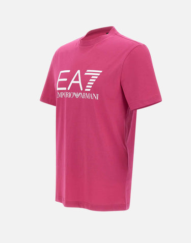EA7 T-shirt "Core Identity" in morbido jersey di cotone Pink Uomo 