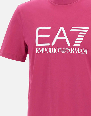 EA7 T-shirt "Core Identity" in morbido jersey di cotone Pink Uomo 