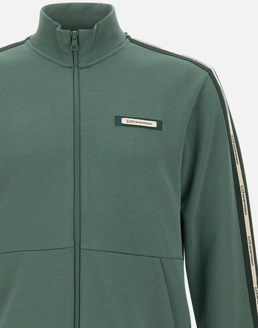 EA7 Felpa "Train Logo Series" GREEN Uomo 