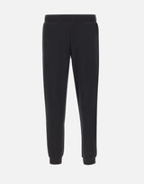 EA7 Pantaloni jogger "Logo Series" in misto cotone BLACK Uomo 