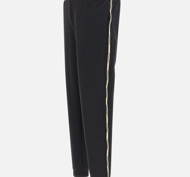 EA7 Pantaloni jogger "Logo Series" in misto cotone BLACK Uomo 