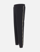 EA7 Pantaloni jogger "Logo Series" in misto cotone BLACK Uomo 