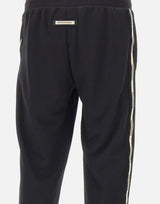 EA7 Pantaloni jogger "Logo Series" in misto cotone BLACK Uomo 