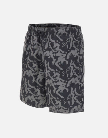 EA7 Costume con stampa logo BLACK Uomo 