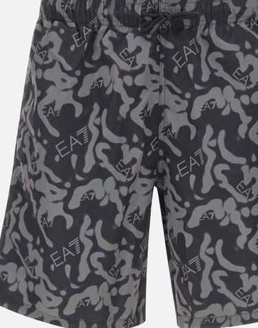 EA7 Costume con stampa logo BLACK Uomo 