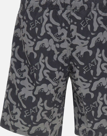 EA7 Costume con stampa logo BLACK Uomo 