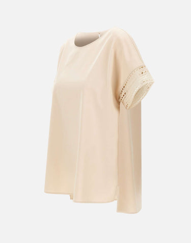 ELENA MIRO' Blusa con maniche ricamate BEIGE Donna 
