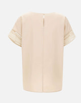 ELENA MIRO' Blusa con maniche ricamate BEIGE Donna 
