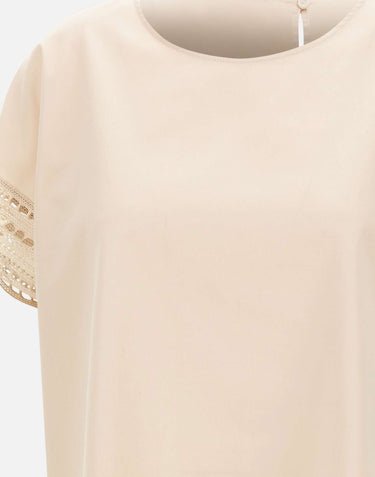 ELENA MIRO' Blusa con maniche ricamate BEIGE Donna 