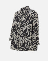 ELENA MIRO' Camicia con ricamo floreale BLACK Donna 