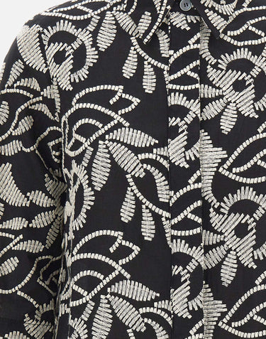 ELENA MIRO' Camicia con ricamo floreale BLACK Donna 
