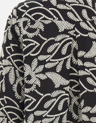 ELENA MIRO' Camicia con ricamo floreale BLACK Donna 