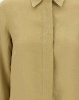 ELENA MIRO' Camicia in lino GREEN Donna 