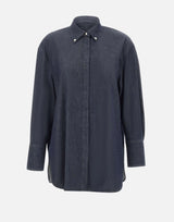 ELENA MIRO' Camicia in cotone effetto denim BLUE Donna 