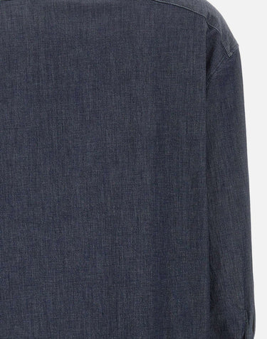 ELENA MIRO' Camicia in cotone effetto denim BLUE Donna 