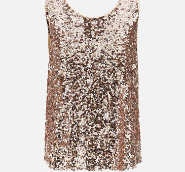 ELENA MIRO' Top con paillettes Pink Donna 