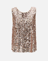 ELENA MIRO' Top con paillettes Pink Donna 