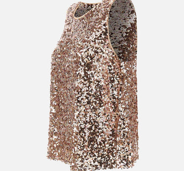 ELENA MIRO' Top con paillettes Pink Donna 