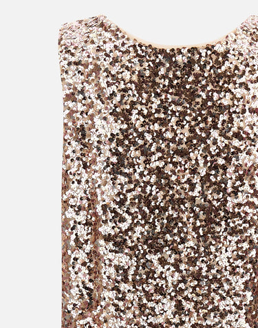 ELENA MIRO' Top con paillettes Pink Donna 