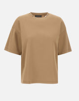 ELENA MIRO' T-shirt con charm logo BROWN Donna 
