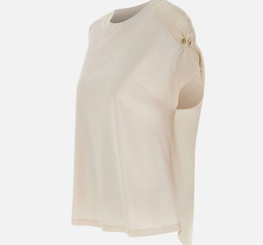 ELENA MIRO' T-shirt con dettaglio gioiello WHITE Donna 