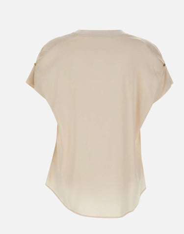 ELENA MIRO' T-shirt con dettaglio gioiello WHITE Donna 