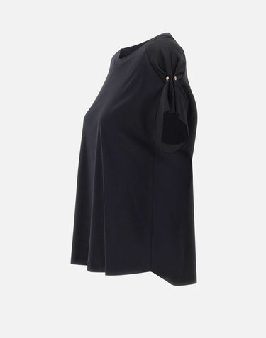 ELENA MIRO' T-shirt con dettaglio gioiello BLACK Donna 