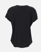 ELENA MIRO' T-shirt con dettaglio gioiello BLACK Donna 